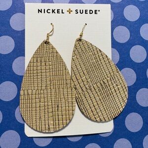 NWT Nickel & Suede Earrings